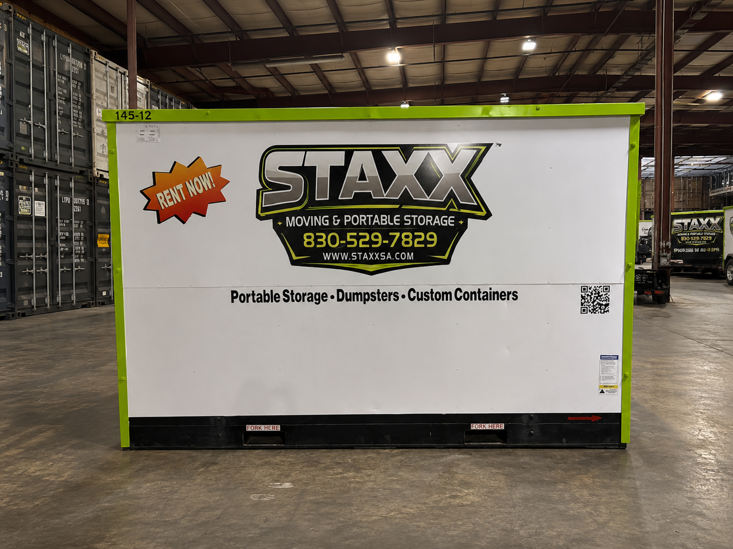Staxx 12ft portable storage container